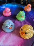 Diamond Duck Rhinestone Rubber Duckie