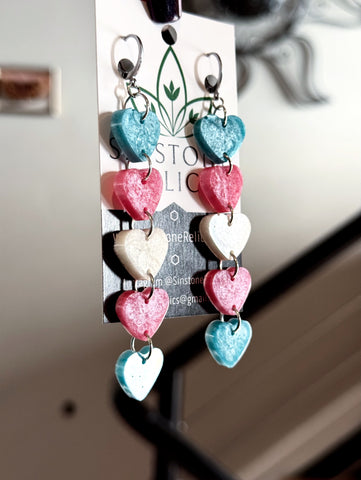 Human Rights Heart Dangle Earrings