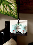 Teddy Bear Studs in Blue