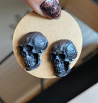Purple Warlock Skull Studs
